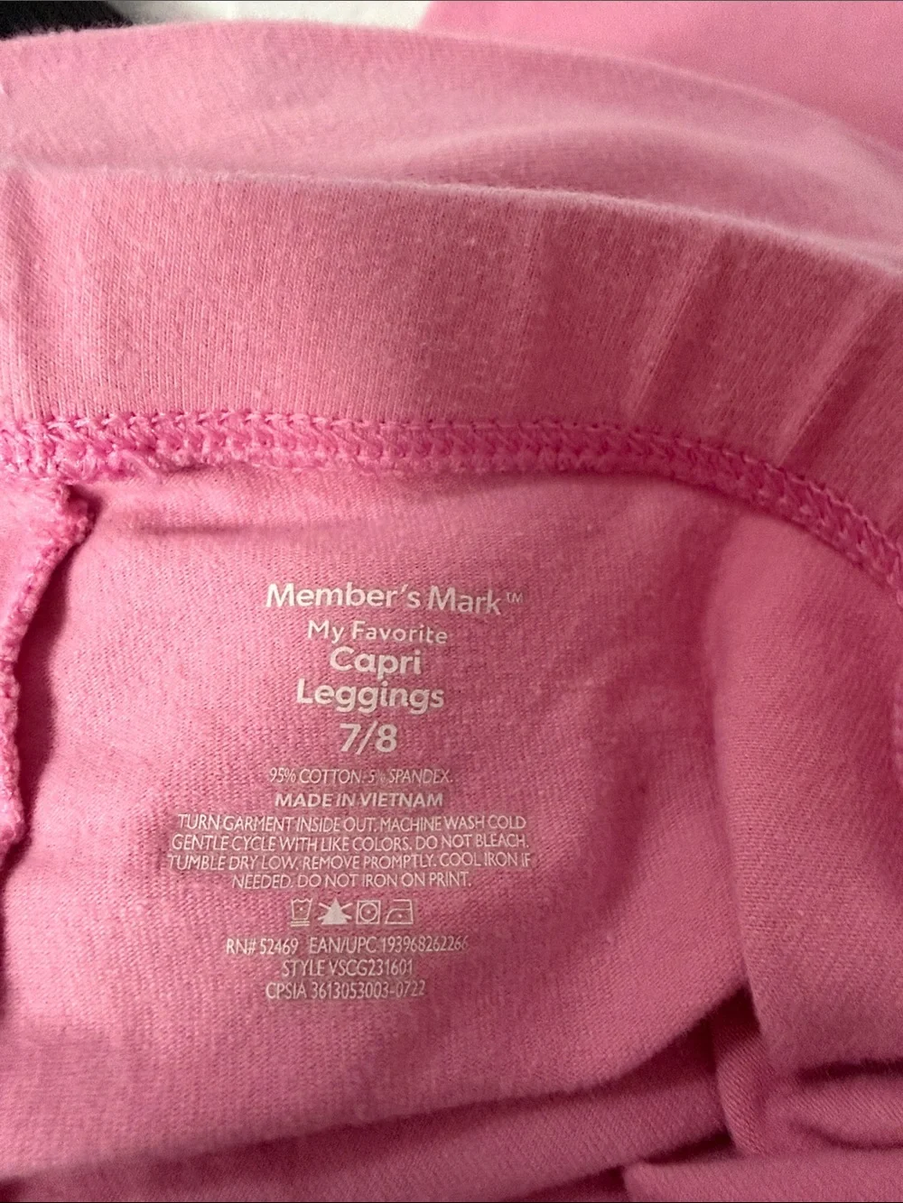 Girls' Pink Stretch Pull-On Leggings
